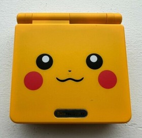 Pikachu Edition Pokemon Yellow Nintendo Game Boy Advance SP GBA SP + Charger