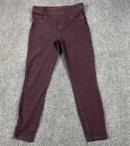 Spanx Jean-ish Ankle Leggings Size Large Twill Burgundy 20018R  $98 Pull On Wine - Picture 1 of 12