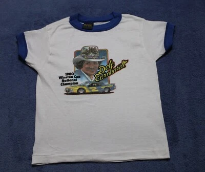 Authentic Dale Earnhardt T-Shirt 1980 #2 Wrangler Winston Cup Champion Kids L - Image 1 of 4