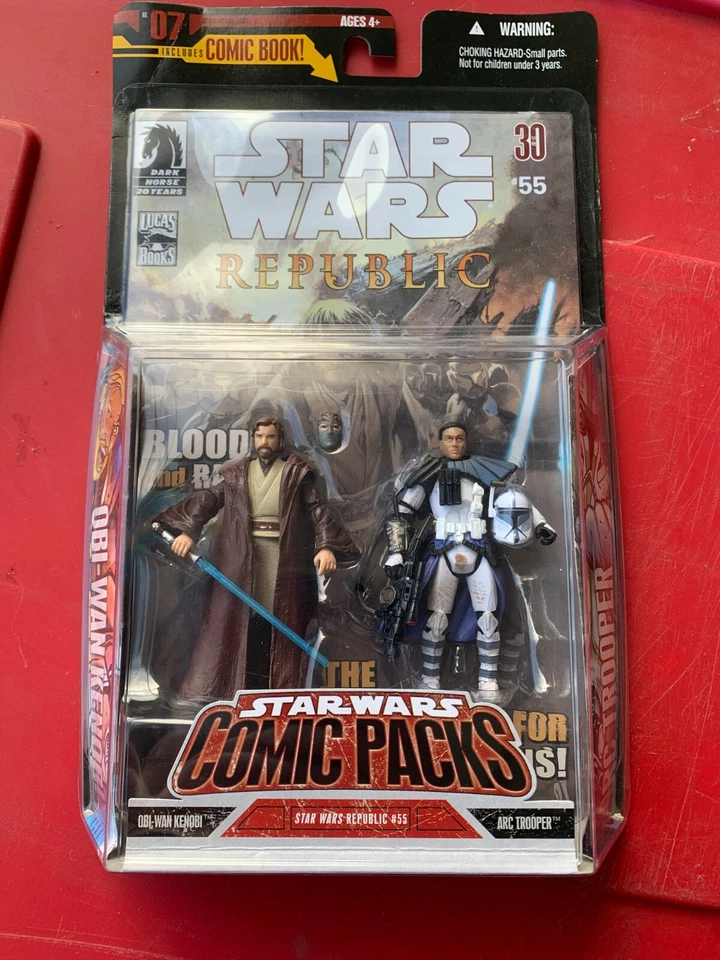 Star Wars Comic 2 Pacotes #55 Republic Obi Wan Kenobi ARC Trooper MISB - Imagem 1 de 1
