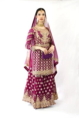 Readymade Lehenga lehnga Indian Wedding Nikkah Mehandi bridal dress 3pc outfit - Image 1 of 3