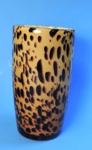 single TORTOISE SHELL / LEOPARD SPOT DRINKING GLASS (MINT) 5.75" - Picture 1 of 3