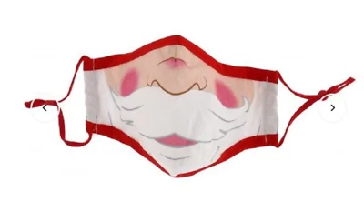 Santa Father Christmas Novelty Festive Face Mask Face Covering Kris Kringle - Image 1 of 2