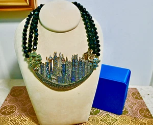New $450 HEIDI DAUS Coveted SKYLINE DRIVE Sparklescape Crystal Necklace - Picture 1 of 10