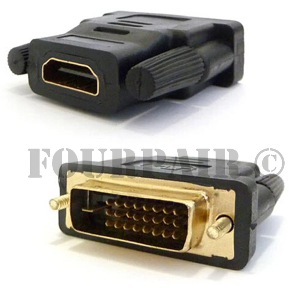 DVI-D 24+1 Pin Dual Link Male to HDMI Female Adapter Converter LCD Monitor PC - Image 1 of 1