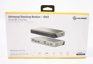 ALOGIC Dual 4K Display Docking Station DX2 65W dual display 2x4K DP 1x USB-C - Bild 1 von 3
