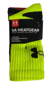 3 PAIRS BOYS SOCKS UNDER ARMOUR UA CREW SOCK YOUTH 13.5K - 4.5 NEW - Picture 1 of 3