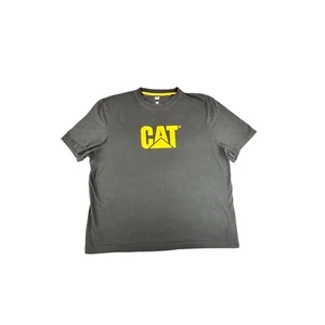 CAT Black T Shirt Mens XXL Logo Graphic 100% Cotton Tractor Machinery Trucks - Picture 1 of 8