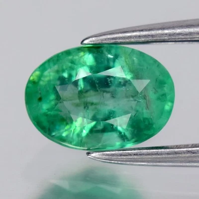 💎 0.59ct 6.2x4.5mm Oval Natural Green Emerald - Unheated, Colombia Gemstone - Image 1 of 4