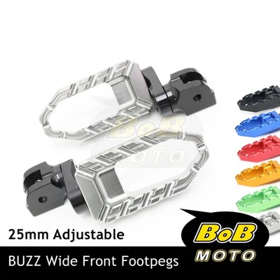 Clavijas de pie Buzz Rider 25 mm extensibles para Suzuki GSXR 1000 R GSXR 1000 600 750 2021 Foto 1 de 4