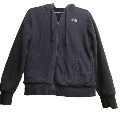 THE NORTH FACE BOYS BLACK JACKET HOODIE REVERSIBLE SO SOFT INSIDE 10/12 - Image 1 of 4