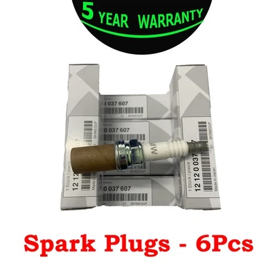New 6Pcs 12120037607 BKR6EQUP NGK 3199 Spark Plugs For BMW E39 E46 E83 E36 E53 - Image 1 of 4