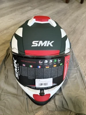 Casco de motocicleta SMK Titan PFT - gris luciérnaga/blanco (mate) Foto 1 de 4