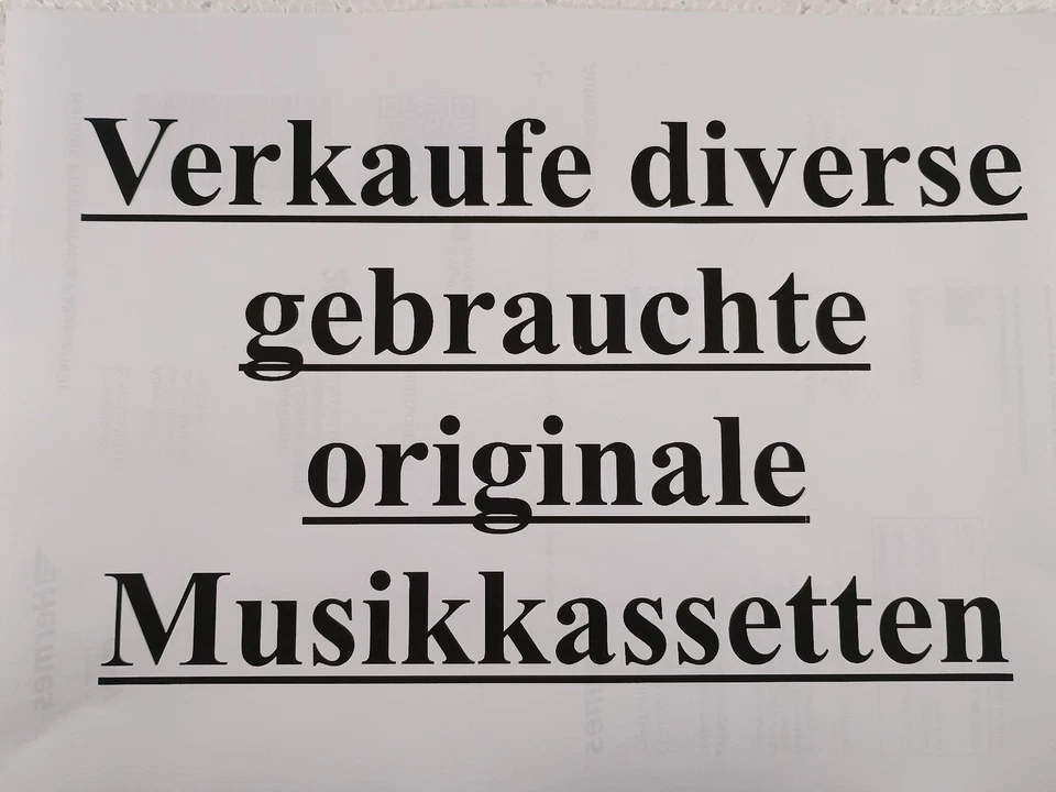 div. originale Musikkassetten Tape MC gebraucht - Bild 1 von 1