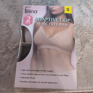 Felina Adaptive Cup Wire-Free Bra 2-Pack Small Seamless  - Picture 1 of 3