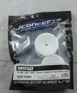 Associated RC10 B6.1/B64 2.2" Rear White Dish Buggy Wheels 4pc JCO3348W - Picture 1 of 1