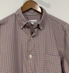 Peter Millar Hemd Herren M blau kariert Knopfleiste Performance Baumwolle Elasthan - Bild 1 von 10