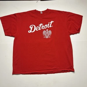 Detroit Tigers Polish American Heritage Night Graphic T-Shirt MLB Baseball 2XL - Picture 1 of 5