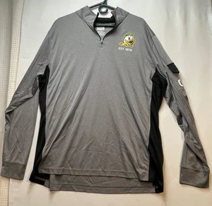 NCAA Oregon Ducks Camisa Hombre 2XL 1/4 Cremallera Manga Larga Caja Asiento Suéter Claro Gris - Imagen 1 de 12