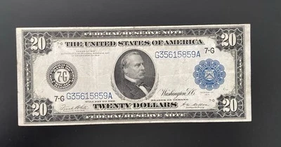 1914 $20 Chicago Federal Reserve Note - VF+ or XF - Fr. 983a - Image 1 of 2