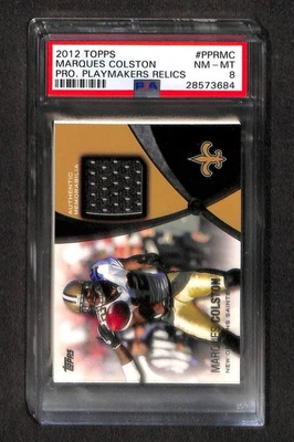 2012 Topps Prolific Playmakers Relics #PPRMC MARQUES COLSTON PSA 8 NM-MT 285736 - Image 1 of 3