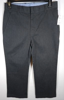 Pantalones de vestir grises GAP niños husky calce recto talla 8 Foto 1 de 4