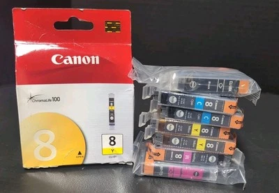 For Canon Pixma 8 Ink Cartridge CLI-8 SEALED, 8 Pack  - Image 1 of 4