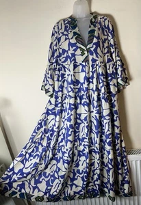 Nuevo Vestido en Niveles Talla Grande 20 22 24 Hecho en Italia Bohemio - Imagen 1 de 4