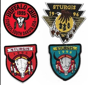 1995 Set of 2 DECALS AND 2 1996 PATCHES for STURGES 56th ANNIVERSARY - Picture 1 of 2