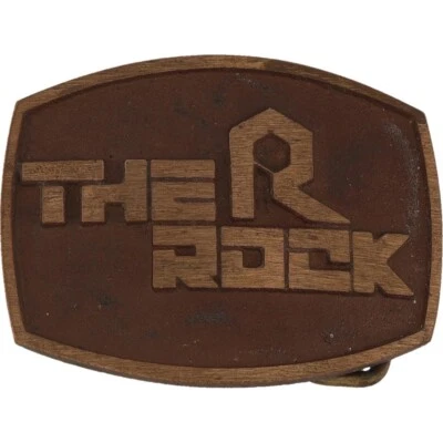 Bronce Rock Railroad Island Tren de Carga Ferroviario Histórico Años 80 De Colección Hebilla de Cinturón Foto 1 de 4