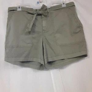          Sonoma Good For Life Womens Knot Waist Shorts Olive Green  Plus Size OX - Picture 1 of 5