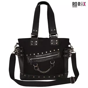 Ro Rox Vira Handbag Handcuff Chain Studded Women's Shoulder Bag Punk Gothic - Picture 1 of 8