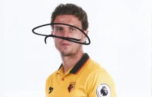 FOTO RETRATO 6x4 firmada por Daryl Janmaat de Watford + certificado de autenticidad - Imagen 1 de 1