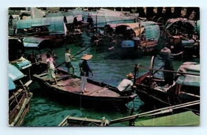 Lot of 3 Hong Kong Postcards Aberdeen Sea View Fishing Junk Floating Village - Picture 1 of 6