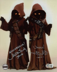 MELISSA KURTZ TIFFANY KURTZ DUAL SIGNED 8x10 PHOTO JAWA STAR WARS BECKETT BAS - Picture 1 of 2