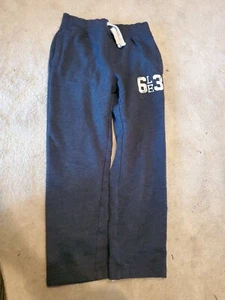Lands end navy kids jogging sweats pants sidepockets size 8 - Picture 1 of 6