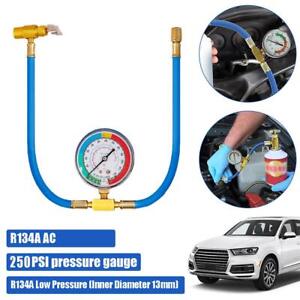 Self-Sealing Charge Hose AC Recharge Hose Kit with Gauge 1/2 Acme R134A NICE