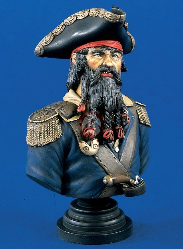 Verlinden 200mm (1/9) Edward Teach "Blackbeard" English Pirate Bust [Resin] 1331 - Image 1 of 1