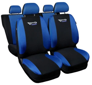 Juego completo de fundas de asiento de coche para Suzuki Swift azul/negro estilo deportivo - Imagen 1 de 4