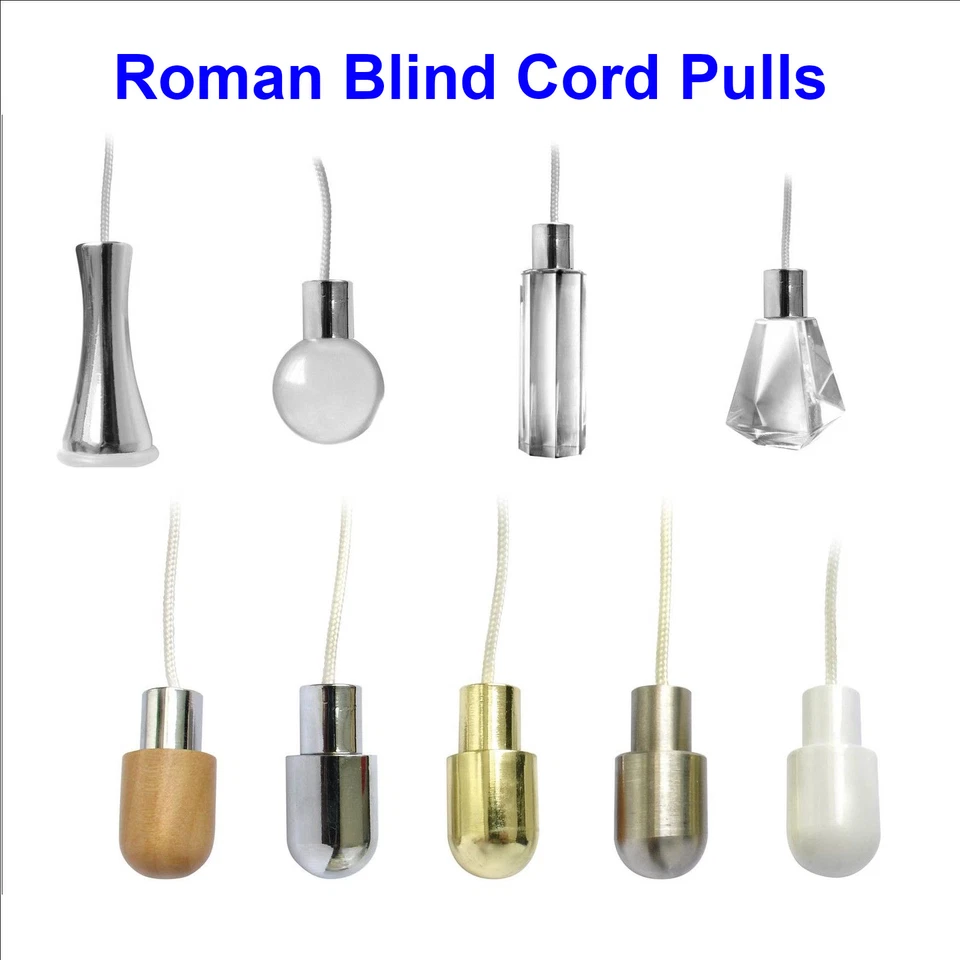U-Choose Style/Shade Cord Pulls Roman Blinds Light Shower String Weight Free P&P - Image 1 of 1