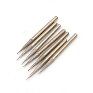 Punto di macinazione bava diamantata brasa 2,1/3 mm per strumento per incisione su vetro Dremel - Foto 1 di 5