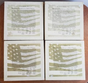 Fenton Set of 4 Commemorative Plates Colonial Milk Glass White Bicentennial  - Picture 1 of 6