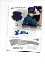 2014 CLASSICS Significant Signatures Jersey Silver ENNY ROMERO RC (Rays) 107/299