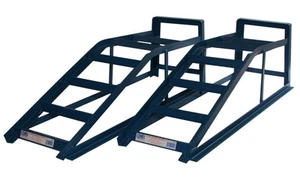 Car Ramps Pair Of 2.5 Ton Tonne Extra Wide Metal Van Lifting Maintenance Garage - Picture 1 of 1