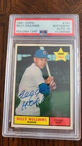 1961 Topps Billy Williams Auto Psa 10