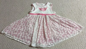 Little Me Girl Size 24 Months Multi-Color Floral Cotton Blend Sleeveless Dress23 - Picture 1 of 14
