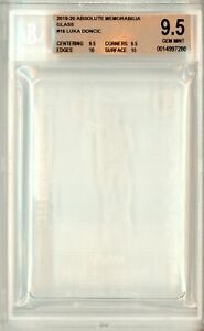 LUKA DONCIC 2019 PANINI ABSOLUTE MEMORABILIA GLASS #16 BGS 9.5 GEM MINT 7280