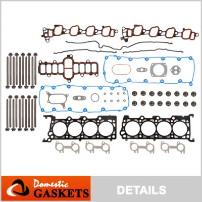 适用于 00-04 福特 F150 F350 Expedition Excursion E150 5.4L 头垫圈套装螺栓 — 第 1/4 张图片