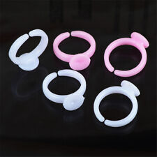 50 pcs Adjustable Ring Blank Plastic with Flat Pad Kids Jewellery Crafts 17x14mm