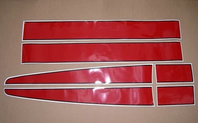 Juego Rayas Rojo/Negro para Ferrari 430 Scuderia Kit Gráficos F430 Líneas Carreras Foto 1 de 4